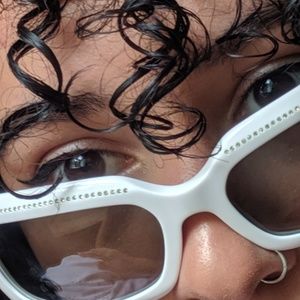 Persol White Statement Sunglasses